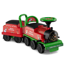 Load image into Gallery viewer, 6V 2-Seater Ride On Train with Detachable Carriage, Under-Seat Storage, Whistle &amp; Flashing LED Lights, Trackless Electric Ride On Toy for Kids