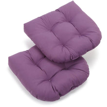 Load image into Gallery viewer, Blazing Needles 19-inch U-Shaped Twill Tufted Dining Chair Cushion (Set of 2)