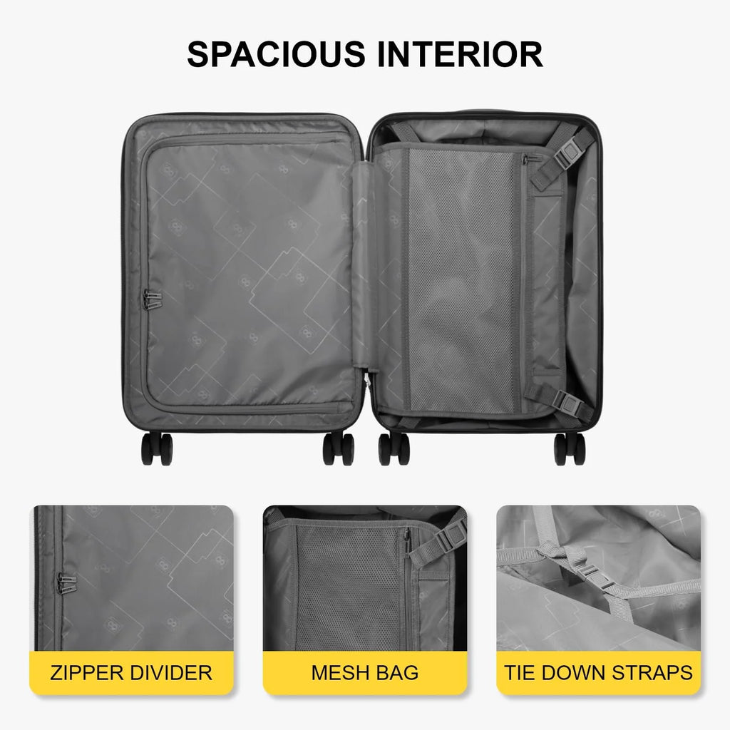 LEVEL8 Grace EXT 20 Carry On Luggage With Wheels