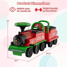 Load image into Gallery viewer, 6V 2-Seater Ride On Train with Detachable Carriage, Under-Seat Storage, Whistle &amp; Flashing LED Lights, Trackless Electric Ride On Toy for Kids