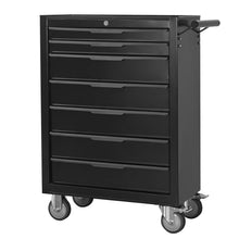 Load image into Gallery viewer, 7 - Drawer Rolling Tool Chest Cabinet, Large Capacity Metal Tool Box with Wheels and Cylinder Locking, Roll Around Storage Organizer Tool Cart for Garage, Warehouse, Work Shop - Black
