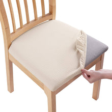 Load image into Gallery viewer, smiry Stretch Spandex Jacquard Dining Room Chair Seat Covers, Removable Washable Anti-Dust Dinning Upholstered Chair Seat Cushion Slipcovers - Set of