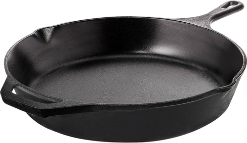 Utopia Kitchen Saute Fry Pan - Chefs Pan, Pre - Seasoned Cast Iron Skillet - Frying Pan 12 inch - Safe Grill Cookware for Indoor & Outdoor Use - Cast
