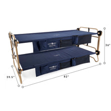 Load image into Gallery viewer, Disc - O - Bed XL Cam - O - Bunk Benchable Double Cot with Storage Organizers, Navy