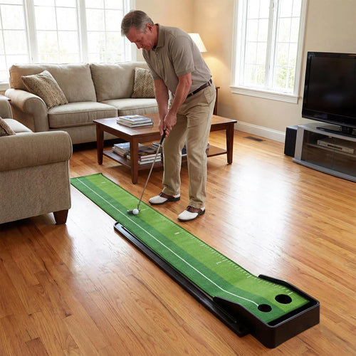 Tangkula Putting Green Indoor Golf Putting Mat 3 Putting Practice Balls Golf Training Aid for Home Office & Outdoors