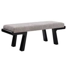 Load image into Gallery viewer, Zesthouse 47.4" Linen Upholstered Bench, Entryway Bench with Solid Wood Legs, Modern Ottoman Bench for Living Bedroom Room, Beige