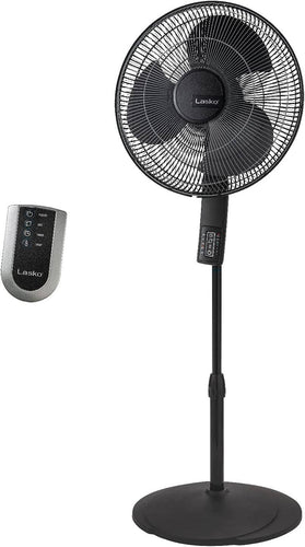 Lasko Oscillating Pedestal Fan, Thermostat, Adjustable Height, Remote Control, Timer, 4 Speeds, for Bedroom, Living Room, Office & Dorm, 16