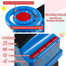 Load image into Gallery viewer, 6V 2-Seater Ride On Train with Detachable Carriage, Under-Seat Storage, Whistle &amp; Flashing LED Lights, Trackless Electric Ride On Toy for Kids