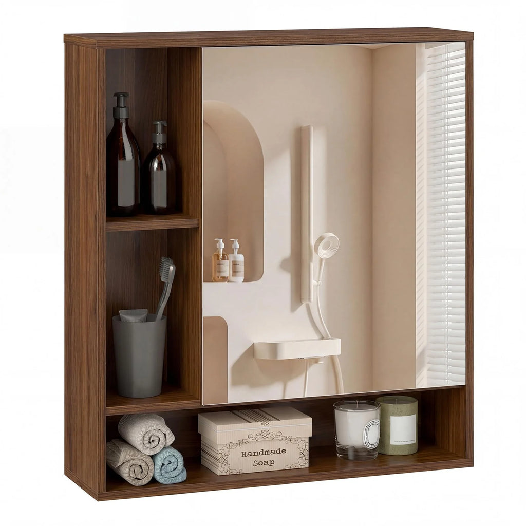 Tangkula Bathroom Cabinet with Mirror for Living Room