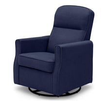 Load image into Gallery viewer, Delta Children Clair Slim Nursery Glider Swivel Rocker Chair. Navy
