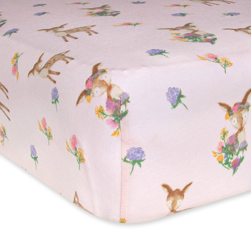 Burt's Bees Baby - Sweet Doe Organic Cotton BEESNUG Fitted Crib Sheet