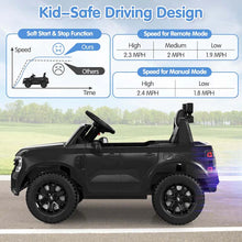 Load image into Gallery viewer, 12V Licensed Ford Ranger Kids Ride on Car, Battery Powered Electric Vehicle Toy Car w/ Remote Control, Storage Basket, Music