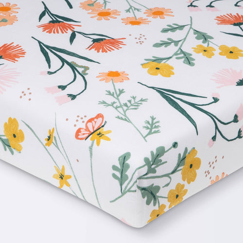 Cloud Island Fitted Garden Floral Crib Sheet | Target