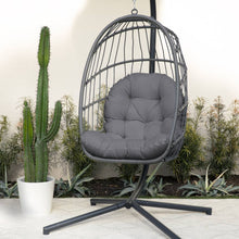 Load image into Gallery viewer, Outdoor Seat/Back Cushion Egg Chair Cushion Fabric: Charcoal