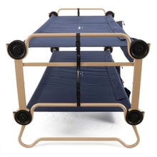 Load image into Gallery viewer, Disc - O - Bed XL Cam - O - Bunk Benchable Double Cot with Storage Organizers, Navy