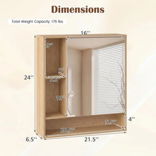 Load image into Gallery viewer, Tangkula Bathroom Cabinet with Mirror for Living Room