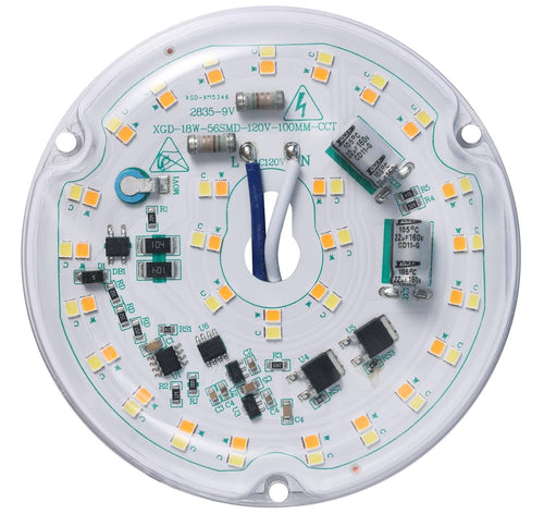 Ledytech 3.93'' LED Retrofit Light Kit for Ceiling Flush Light Ceiling Fan Light Replacement Panel PCB 18W Color Temperature Adjustable 3000K 4500K