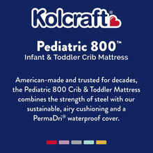 Load image into Gallery viewer, Pediatric 800 Extra Firm Ultra Deluxe. 80 Coil Crib and Toddler Mattress. White