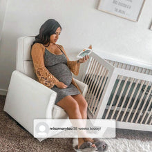 Load image into Gallery viewer, Delta Children Clair Slim Nursery Glider Swivel Rocker Chair. Navy