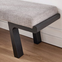 Load image into Gallery viewer, Zesthouse 47.4" Linen Upholstered Bench, Entryway Bench with Solid Wood Legs, Modern Ottoman Bench for Living Bedroom Room, Beige