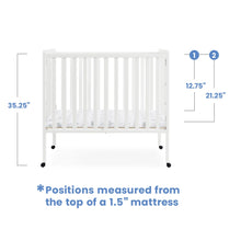 Load image into Gallery viewer, Delta Children Lee Portable Folding Mini Crib with 1.5 - Inch Mattress - Greenguard Gold Certified, Bianca White