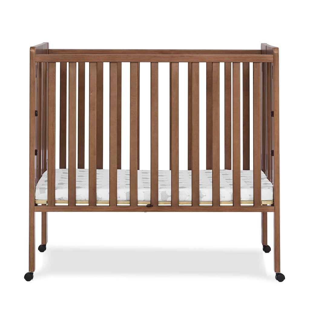 Delta Children Lee Portable Folding Mini Crib with 1.5 - Inch Mattress - Greenguard Gold Certified, Bianca White