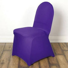 Load image into Gallery viewer, Efavormart Purple Stretchy Spandex Fitted Banquet Chair Cover Dinning Event Slipcover for Wedding Party Banquet Catering