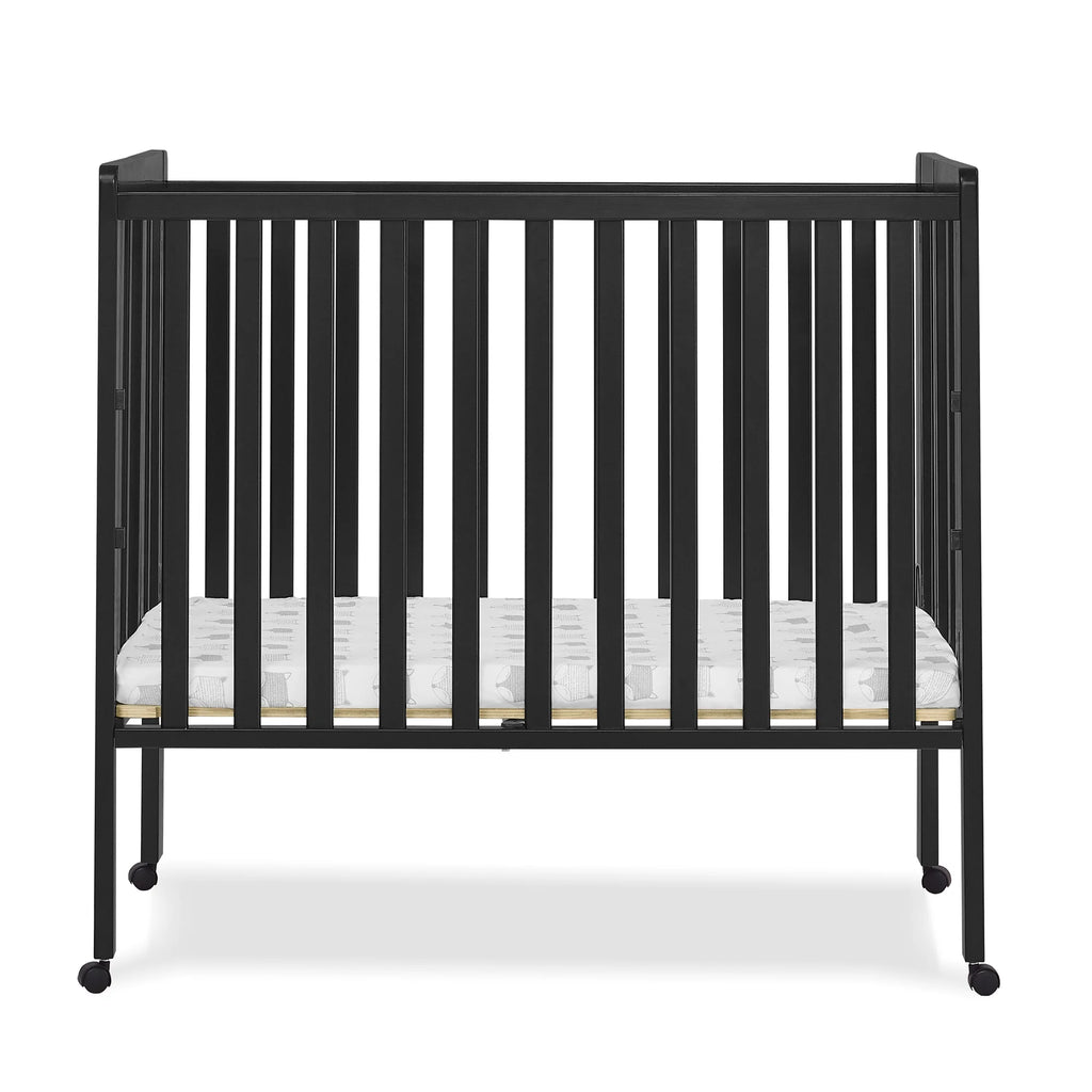 Delta Children Lee Portable Folding Mini Crib with 1.5 - Inch Mattress - Greenguard Gold Certified, Bianca White