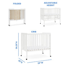 Load image into Gallery viewer, Delta Children Lee Portable Folding Mini Crib with 1.5 - Inch Mattress - Greenguard Gold Certified, Bianca White