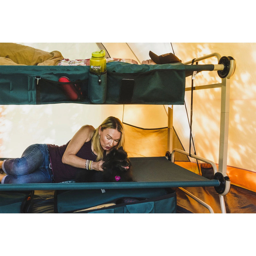 Disc - O - Bed XL Cam - O - Bunk Benchable Double Cot with Storage Organizers, Navy